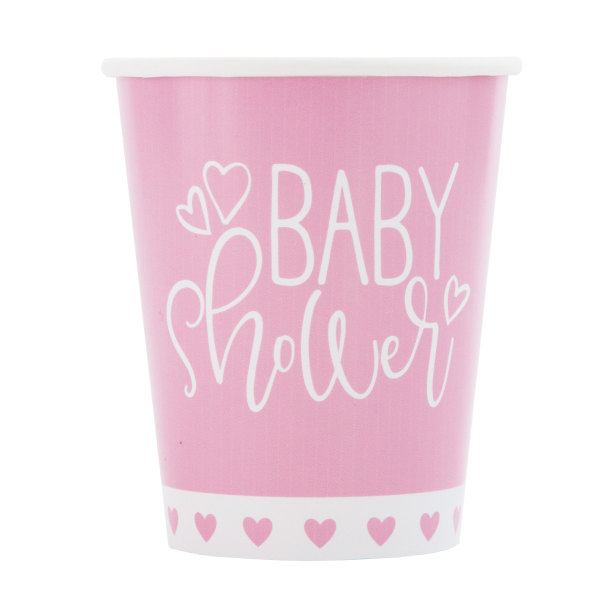 Pink Hearts Baby Shower Party Set