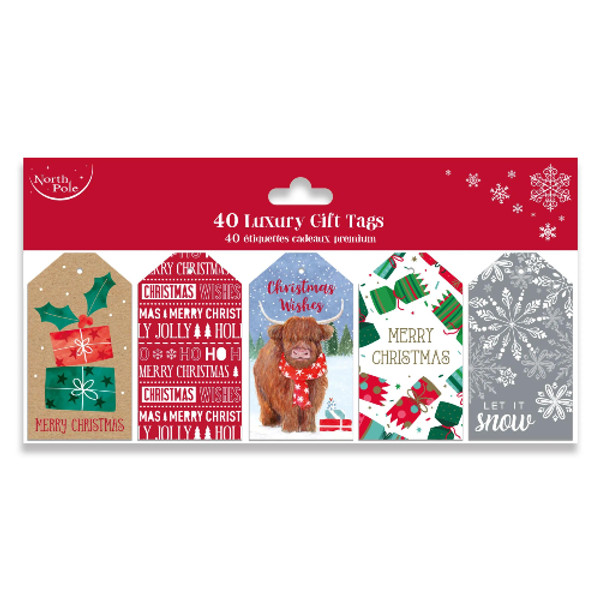 Modern Christmas Assorted Gift Tags (40)