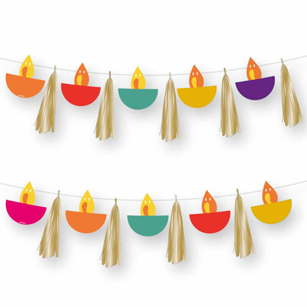 Diwali Symbol & Tassel Garland - 1.5m