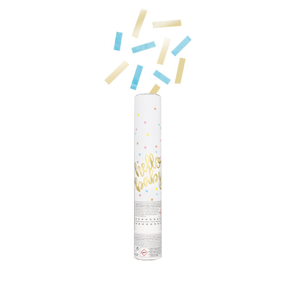 Hello Baby Blue Confetti Cannon