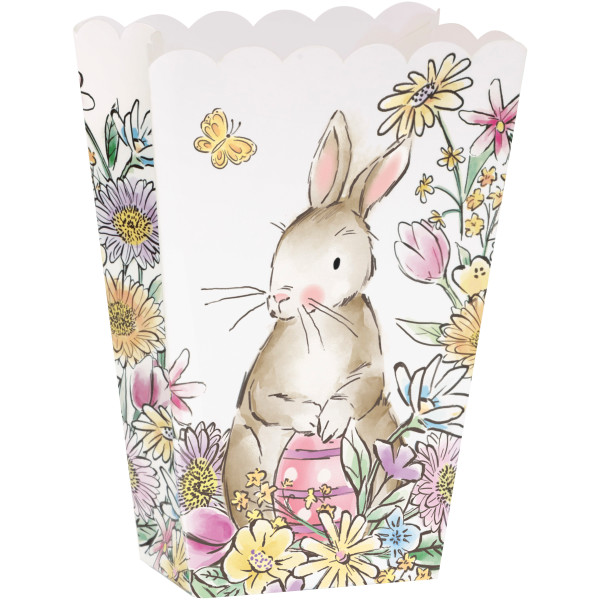 Easter Whimsy Scalloped Edge Paper Treat Boxes (6 pack)