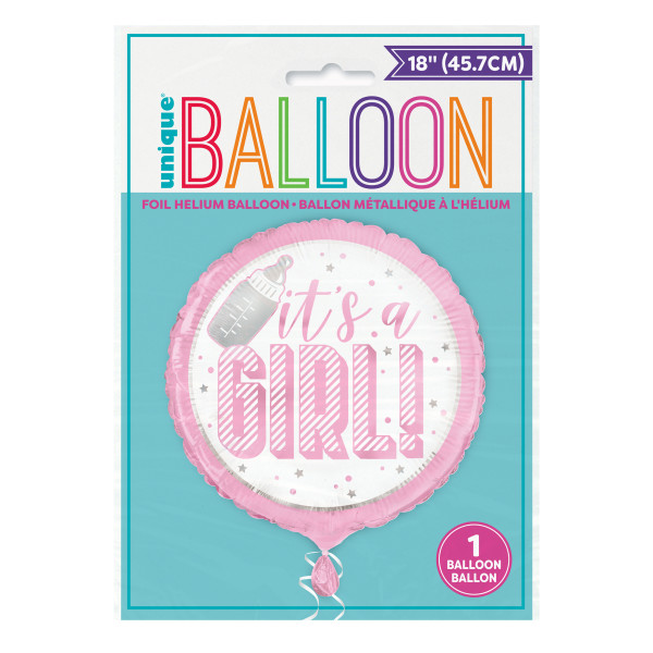 Pink "It’s a Girl" 18" Foil Balloon