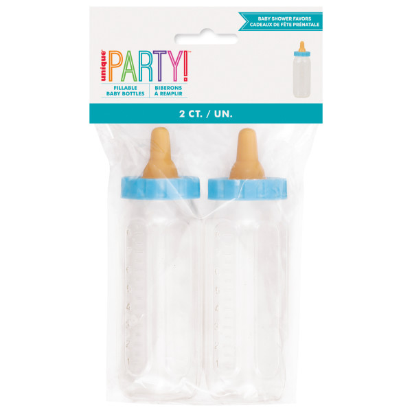 Blue Fillable Baby Bottle Favor 5" (2 pack)