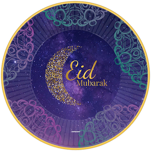 Eid Mubarak Opulent Paper Plates (8 pack)