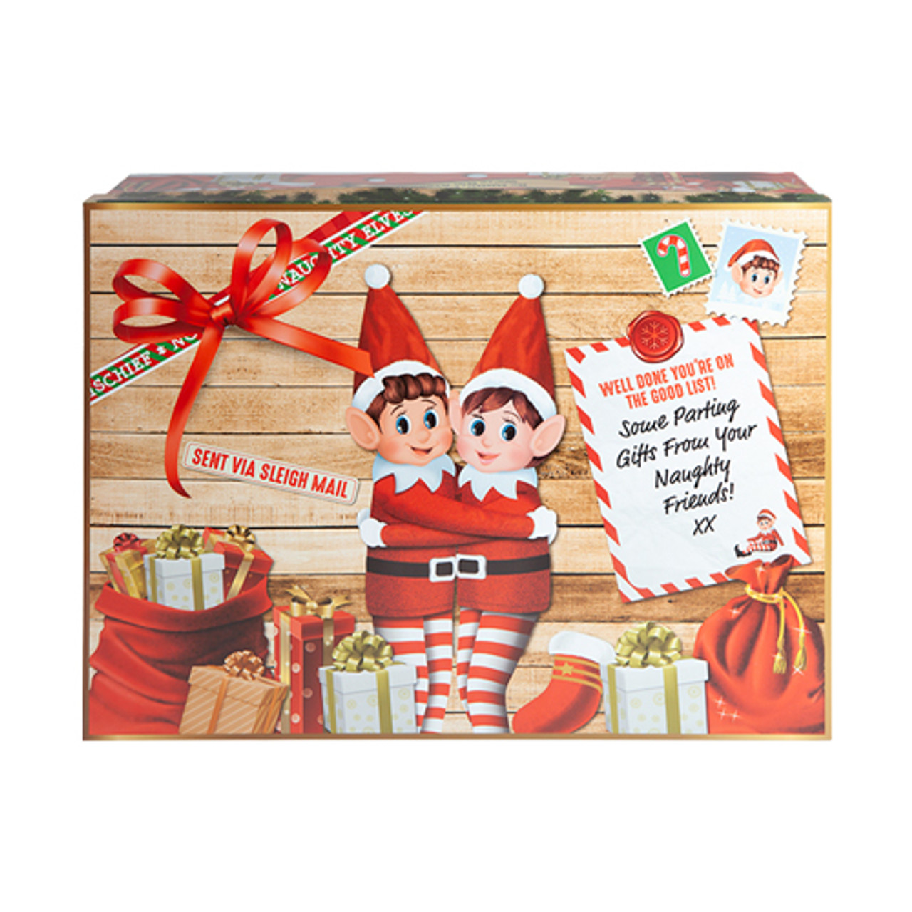 Medium Two Elves Christmas Eve Box