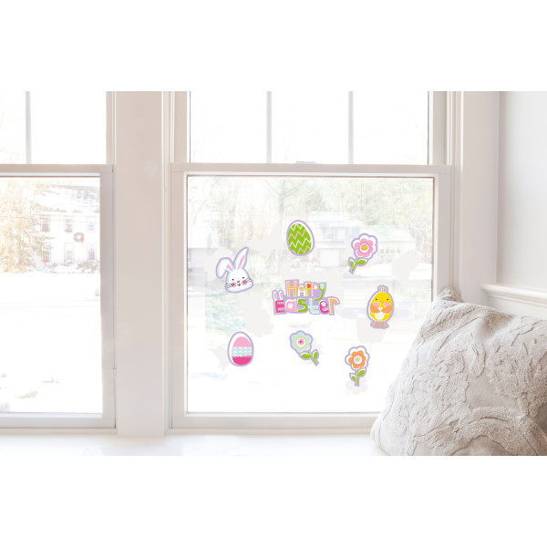 Lilac Easter Window Clings Sheet