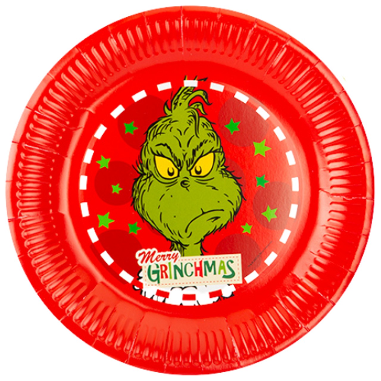 Red Merry Grinchmas Paper Plates (6 pack)