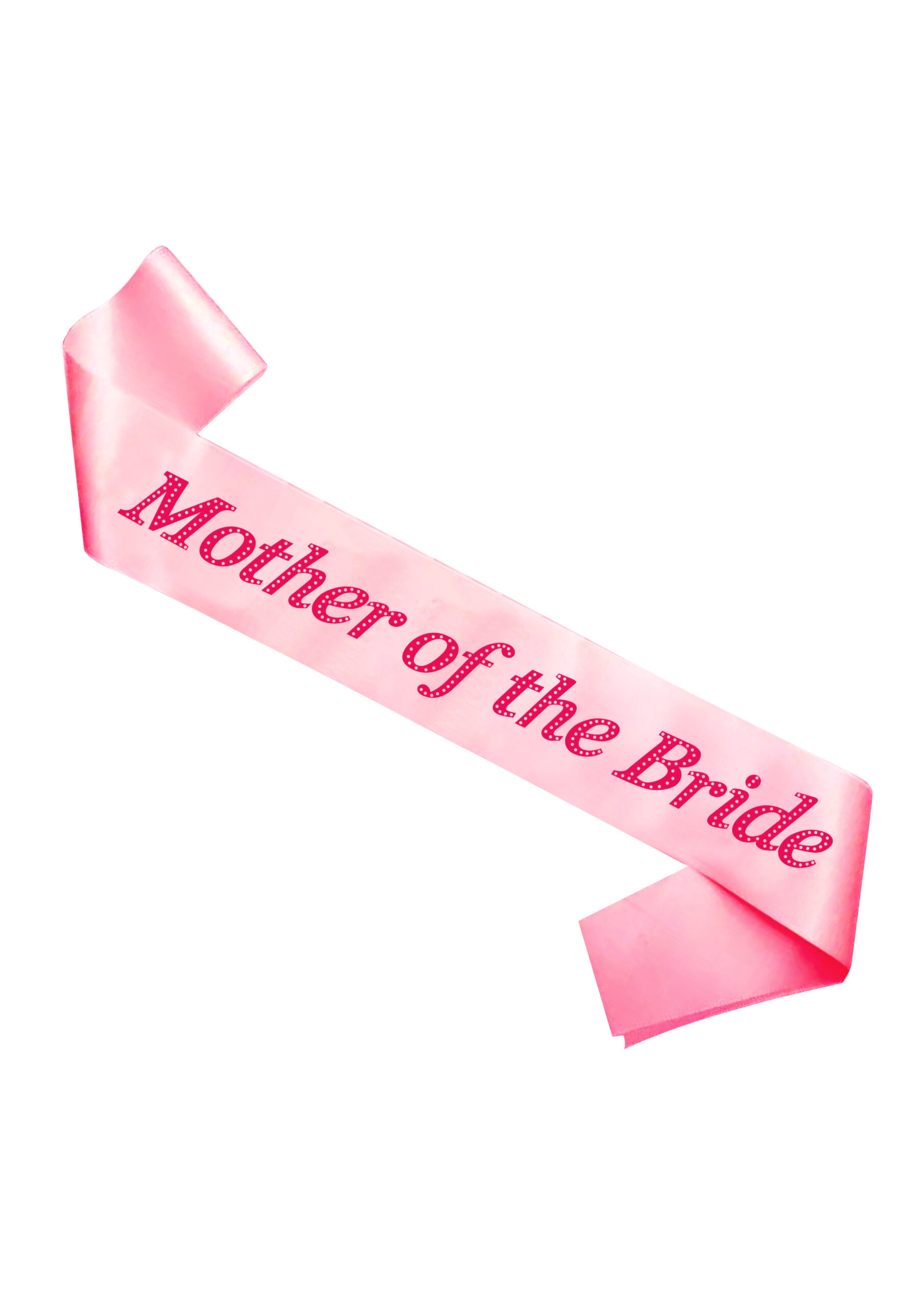 Mother of the Bride Hen Party Sash (Pink with Pink Text)