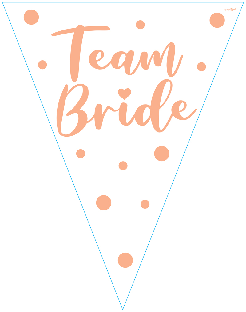 Team Bride Party Bunting 11 flags 3.9m
