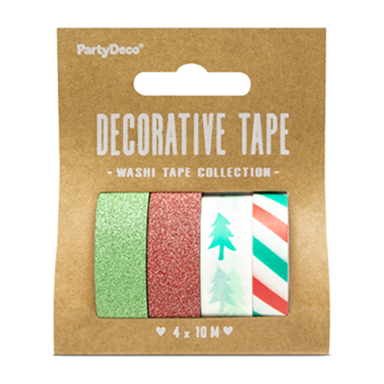 Festive Classics Washi Tape Collection - 1.5cm x 10m (4 pack)