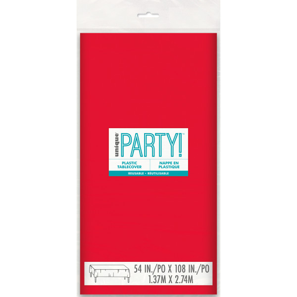 Red Plastic Tablecover