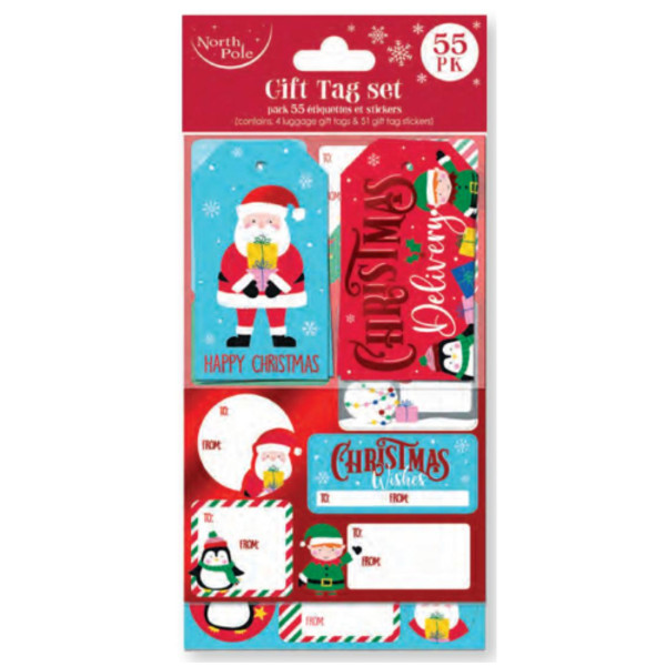Cute Christmas Gift Tags & Stickers Set