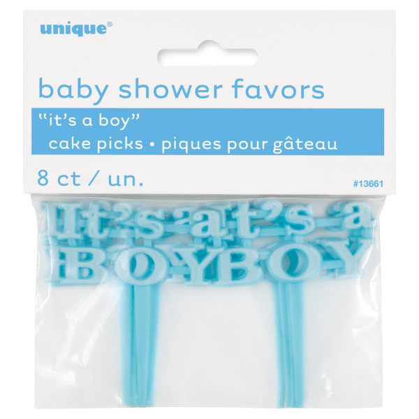 It's a Boy Cake Picks (8 pack)