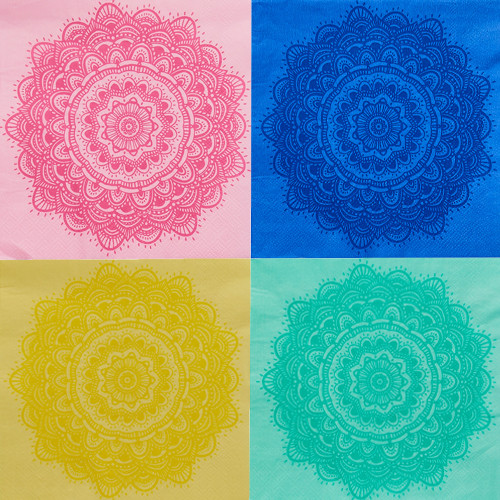 Colorful Mandala Decorative Napkins (16 pack)