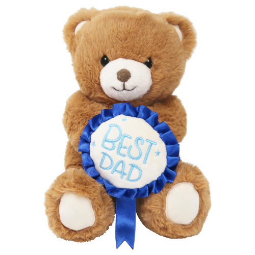 8 inch Best Dad Bear with Badge 