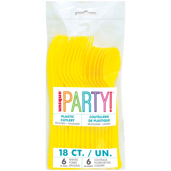 Neon Yellow Party Supplies Set
