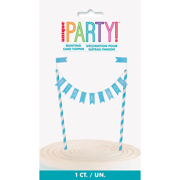 It's a Boy Baby Shower Bunting Cake Topper