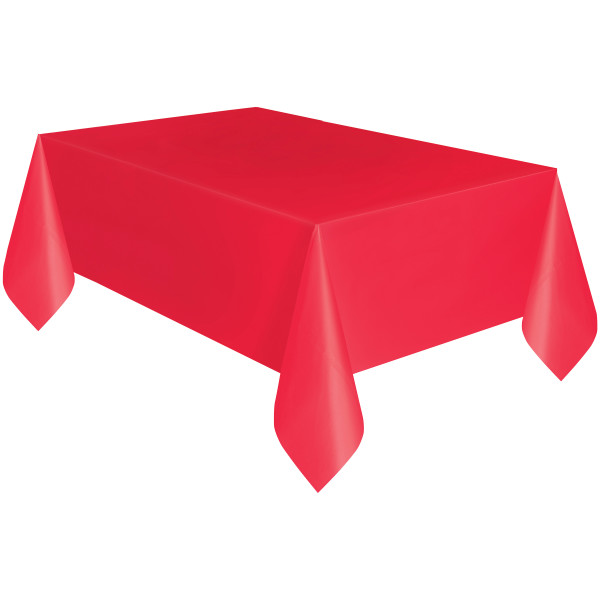 Red Plastic Tablecover