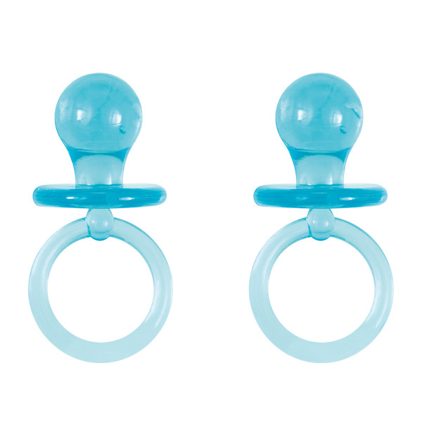 Blue Crystal Pacifier Favors 2" (4 pack)