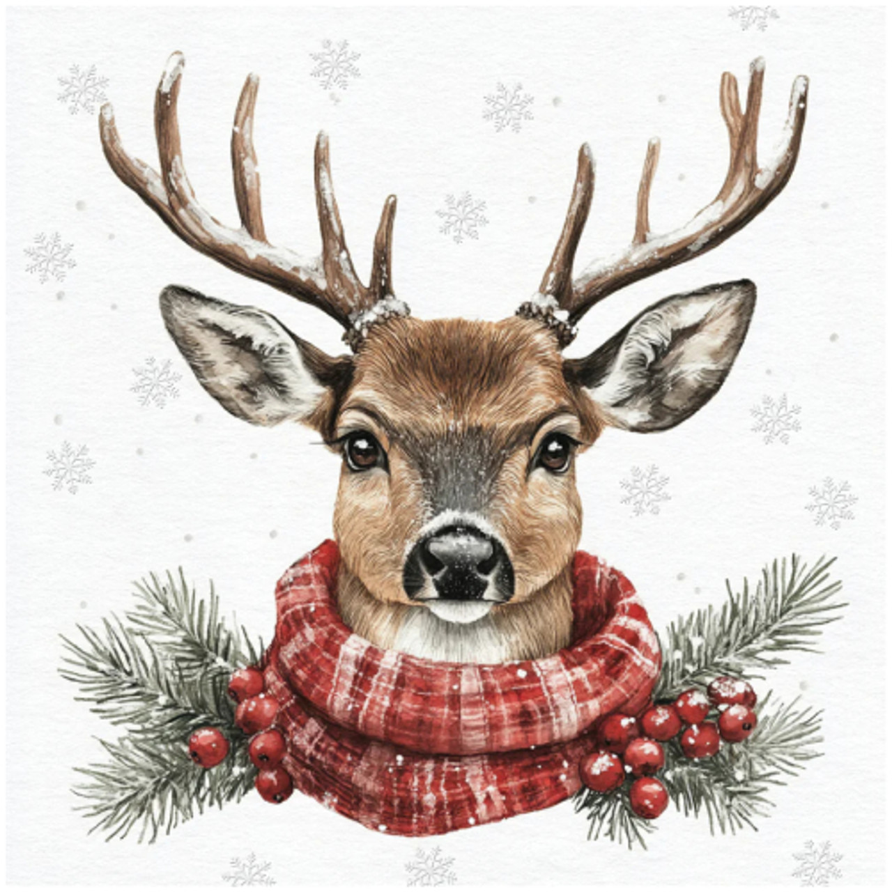 Festive Stag Paper Napkins (20 pack)