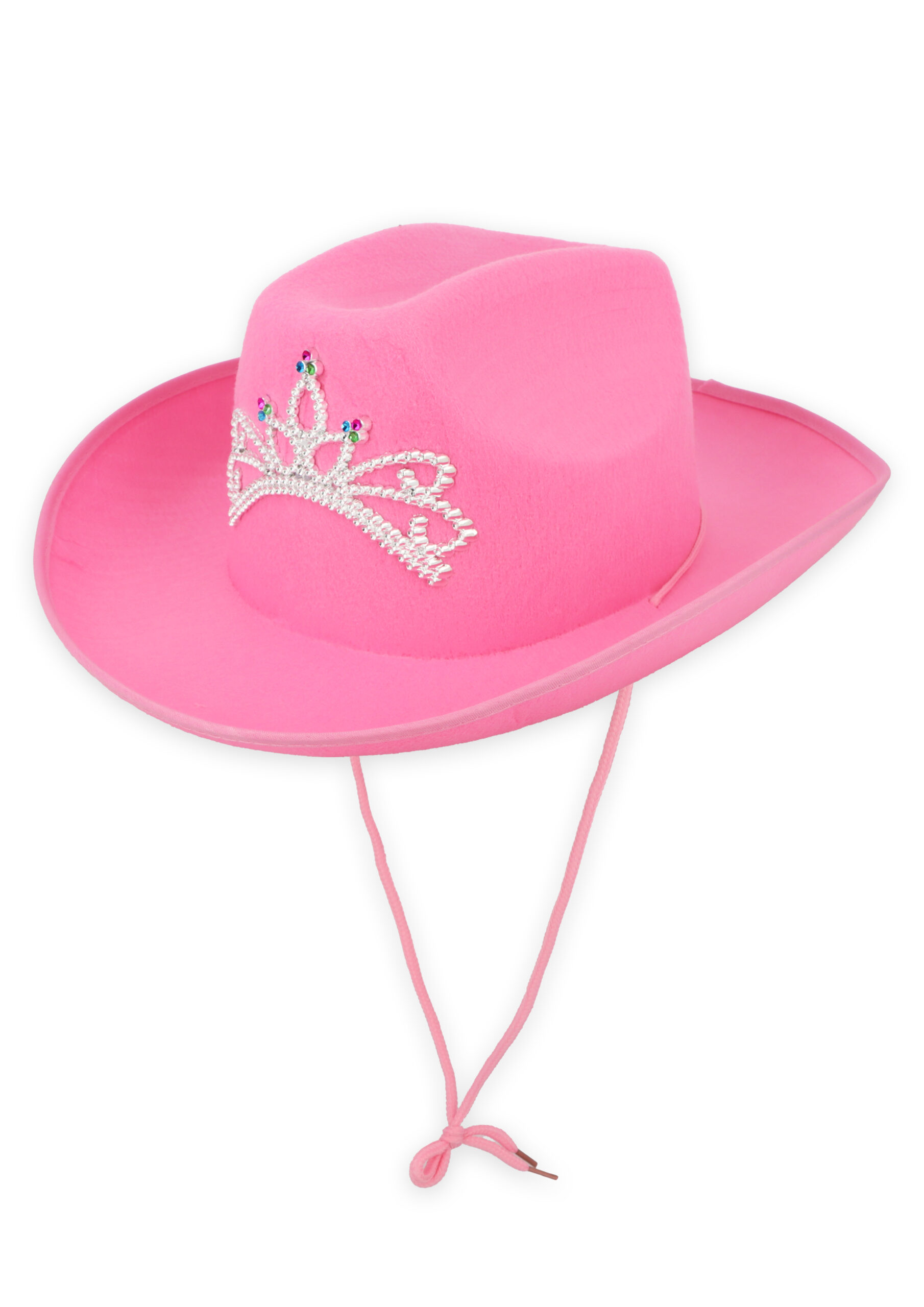 Pink Cowboy Hat with Tiara (Adult)