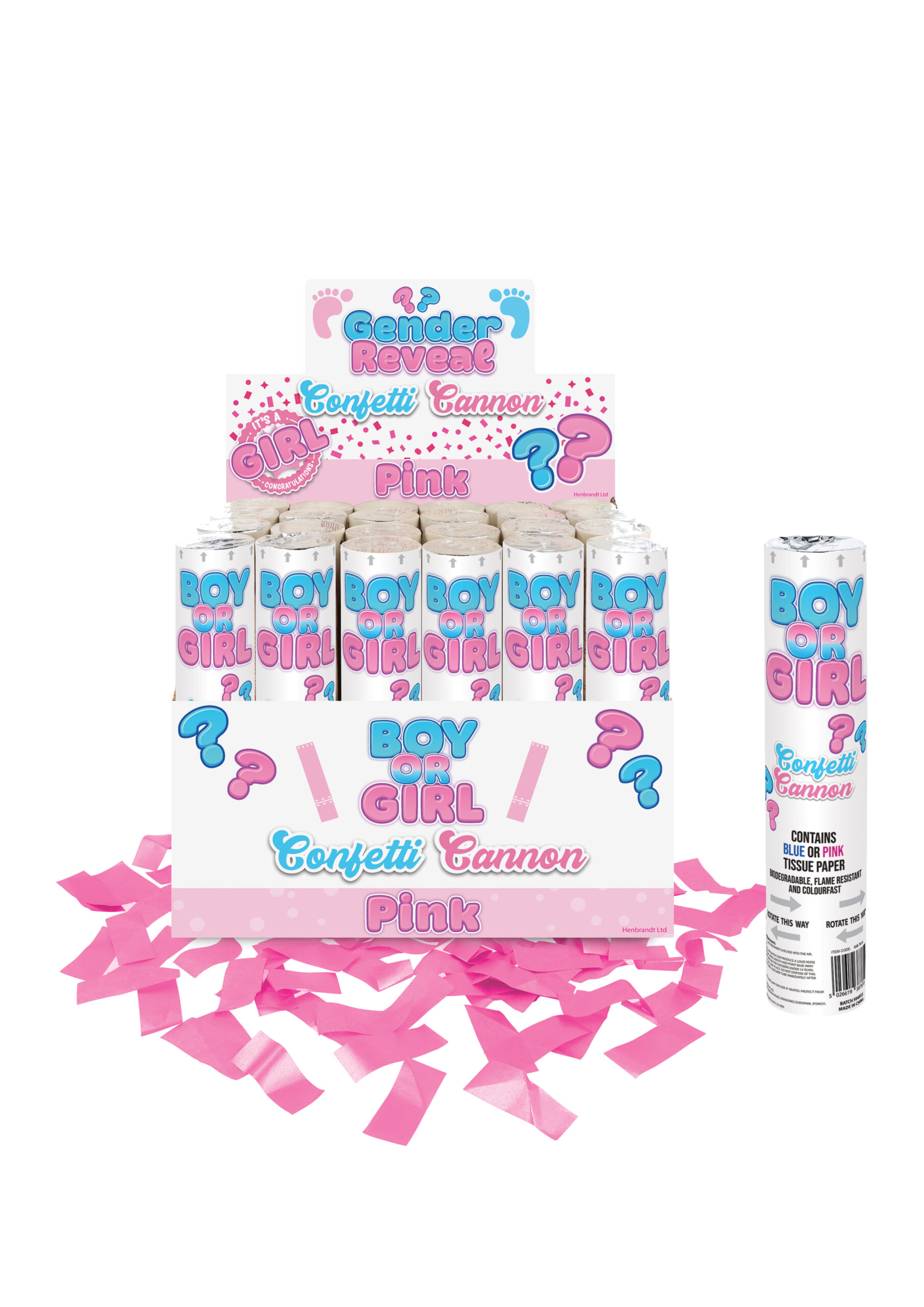 It’s a Girl! Paper Confetti Cannon (20cm)