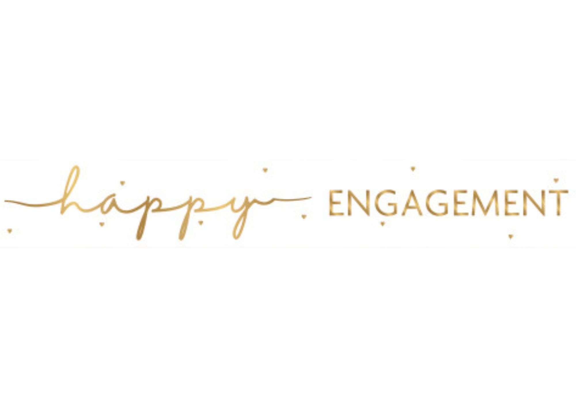Happy Engagement Foil Banner, 9 ft