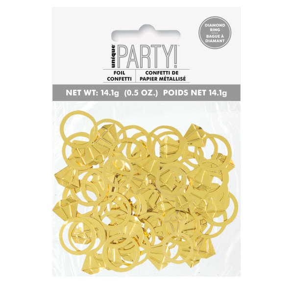 Large Gold Diamond Ring Foil Confetti .5oz
