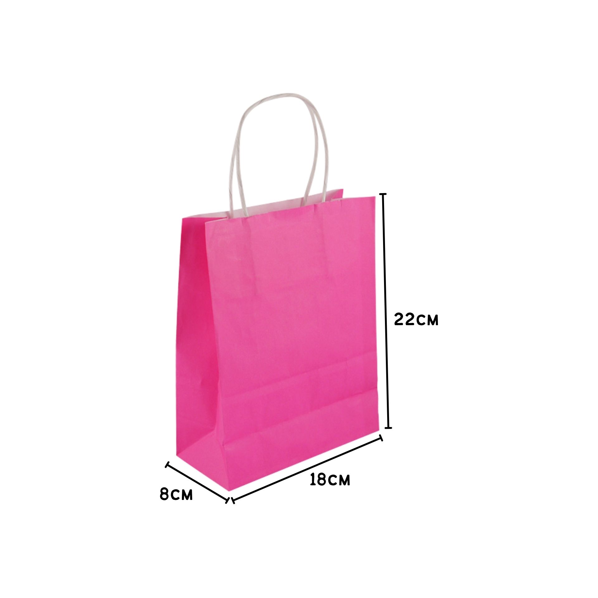 Pink Paper Party Gift Bag With Handles