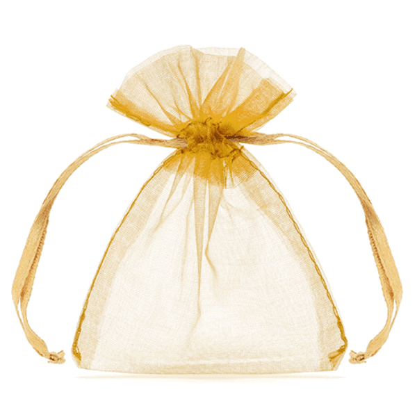 Gold Organza Gift Pouches (10 pack)