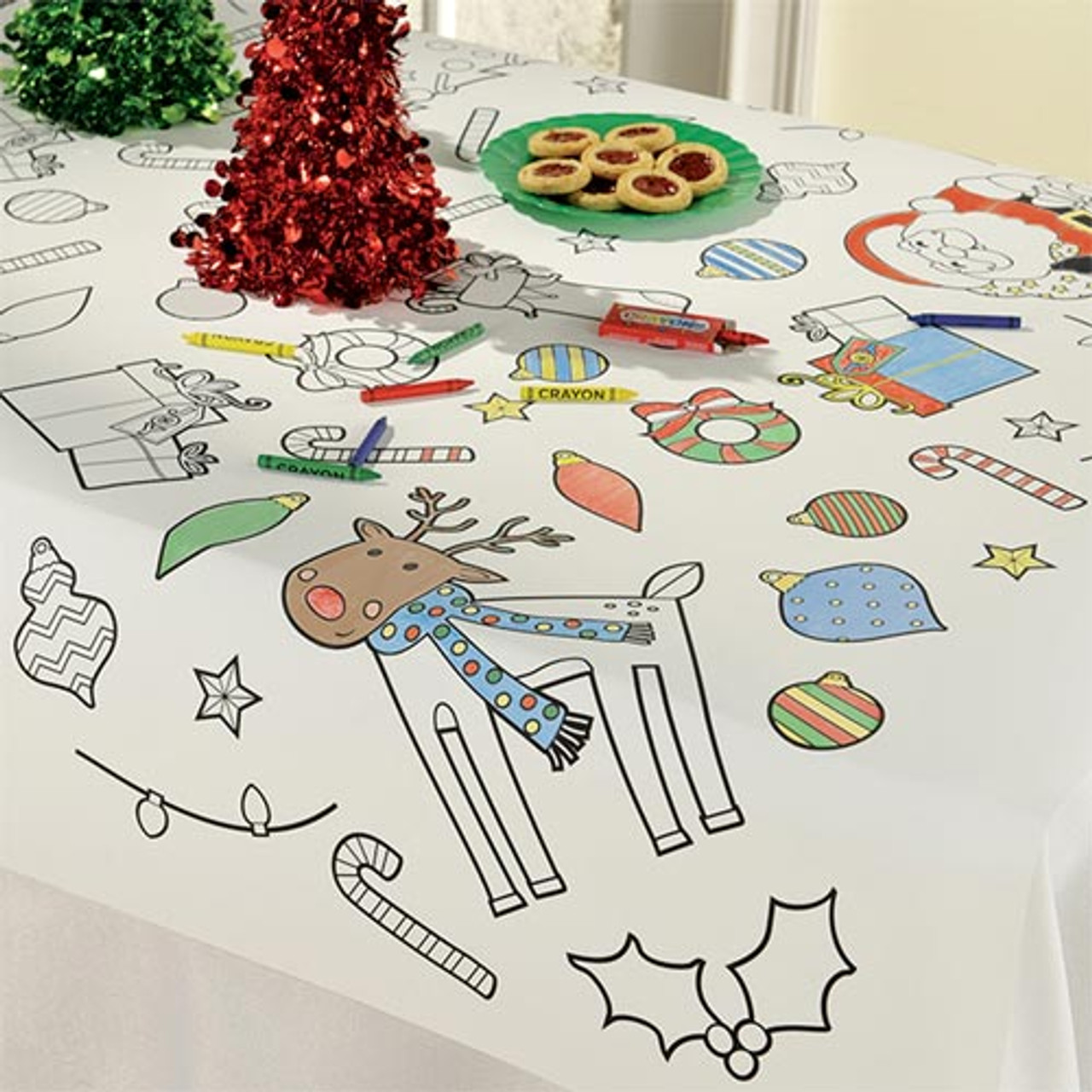 Christmas Coloring Paper Tablecloth