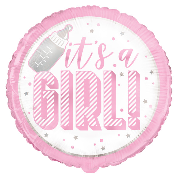 Pink "It’s a Girl" 18" Foil Balloon 