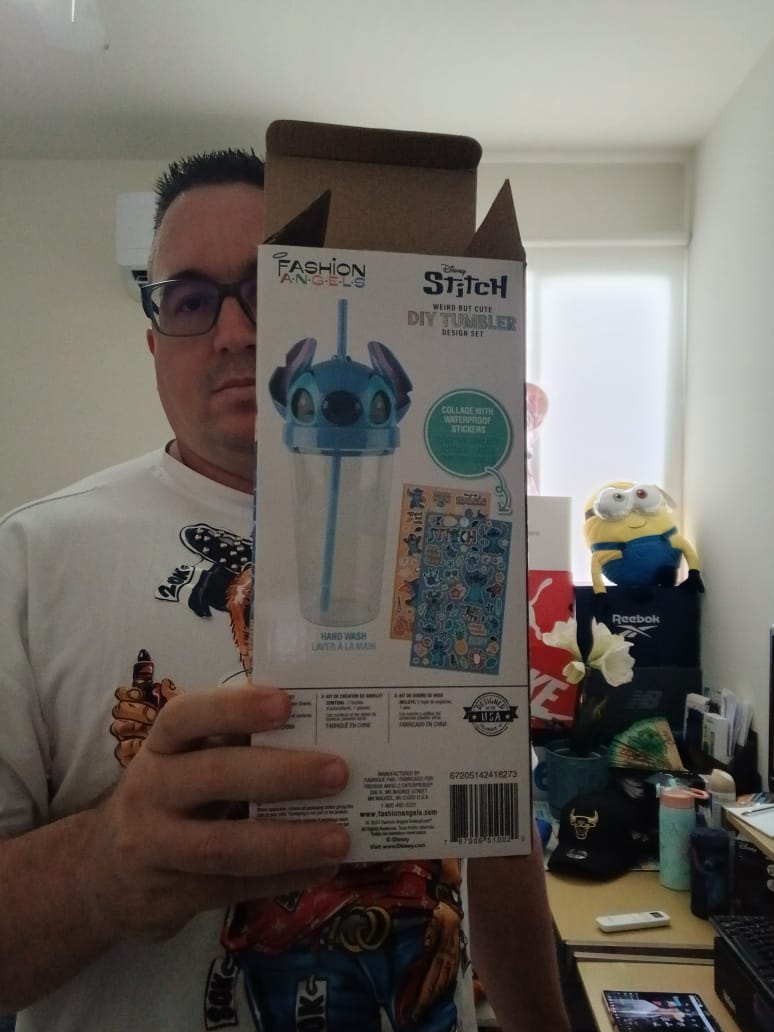 Vaso con Pegatinas de Stitch