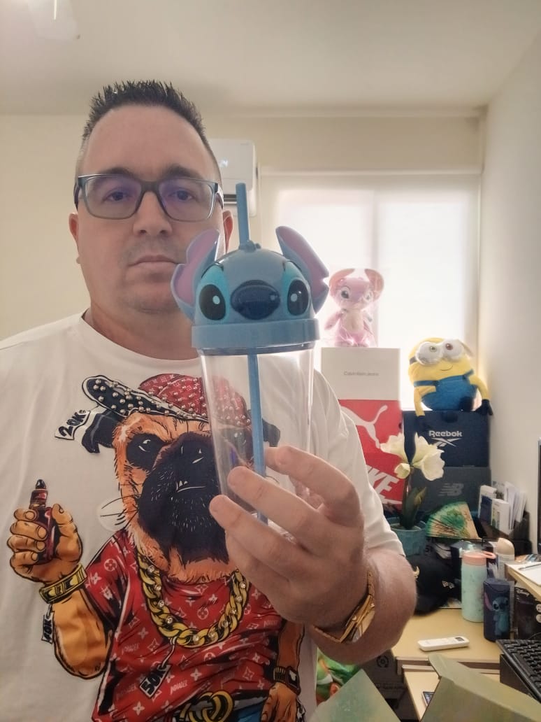 Vaso con Pegatinas de Stitch