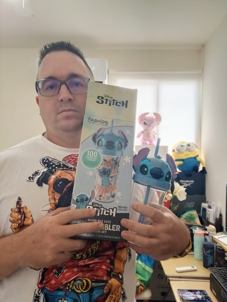 Vaso con Pegatinas de Stitch