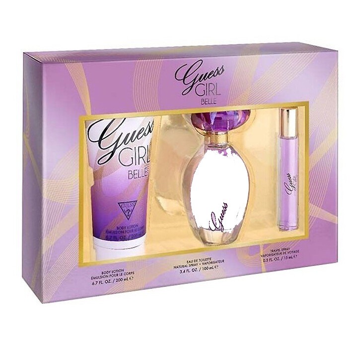 Set de Perfumes Guess Girl Belle For Her 3PC / EDT 100ML + TRAVEL SPRAY 15ML + LOTION 200ML