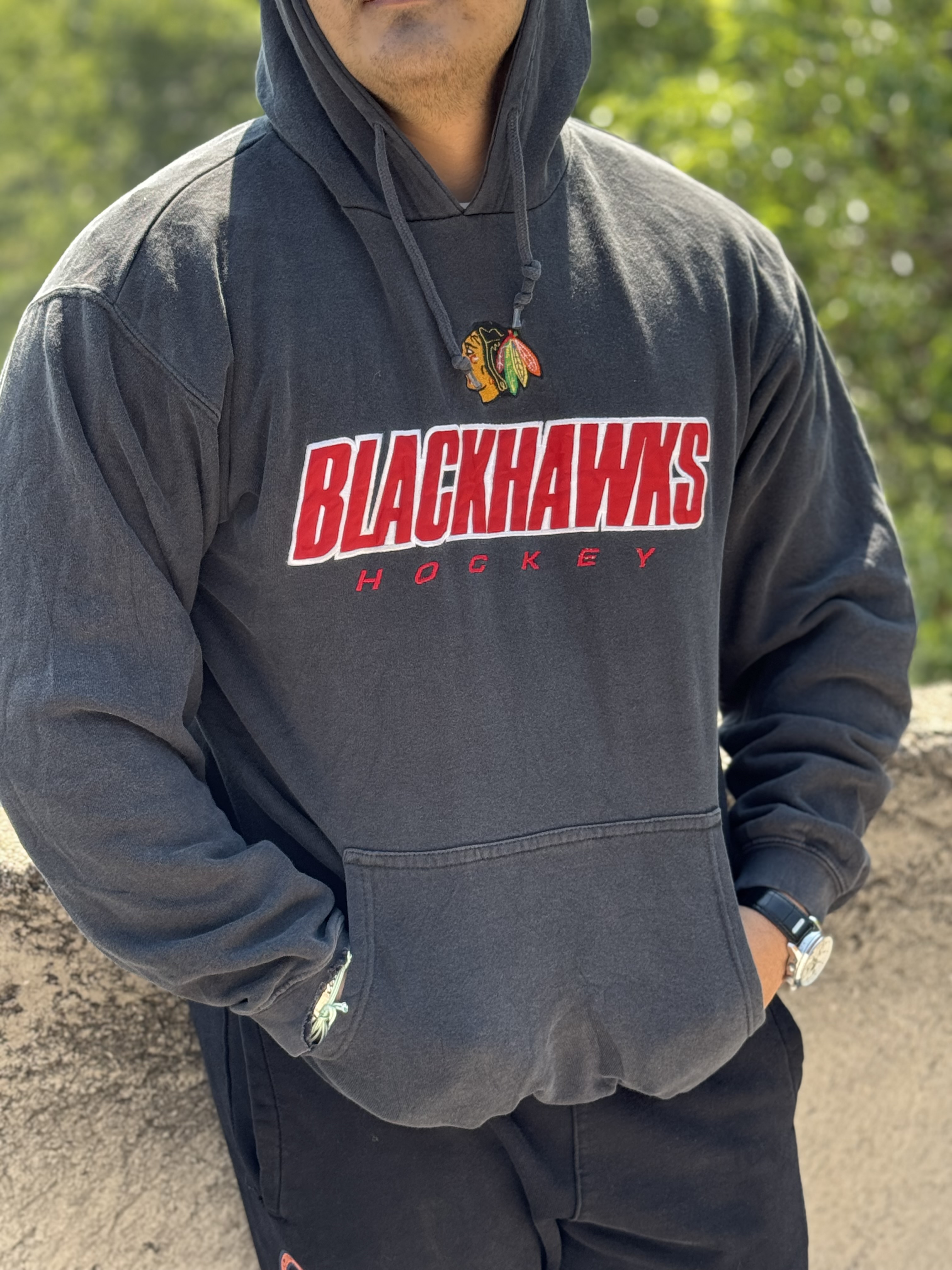HOODIE BLACKHAWKS SIZE L
