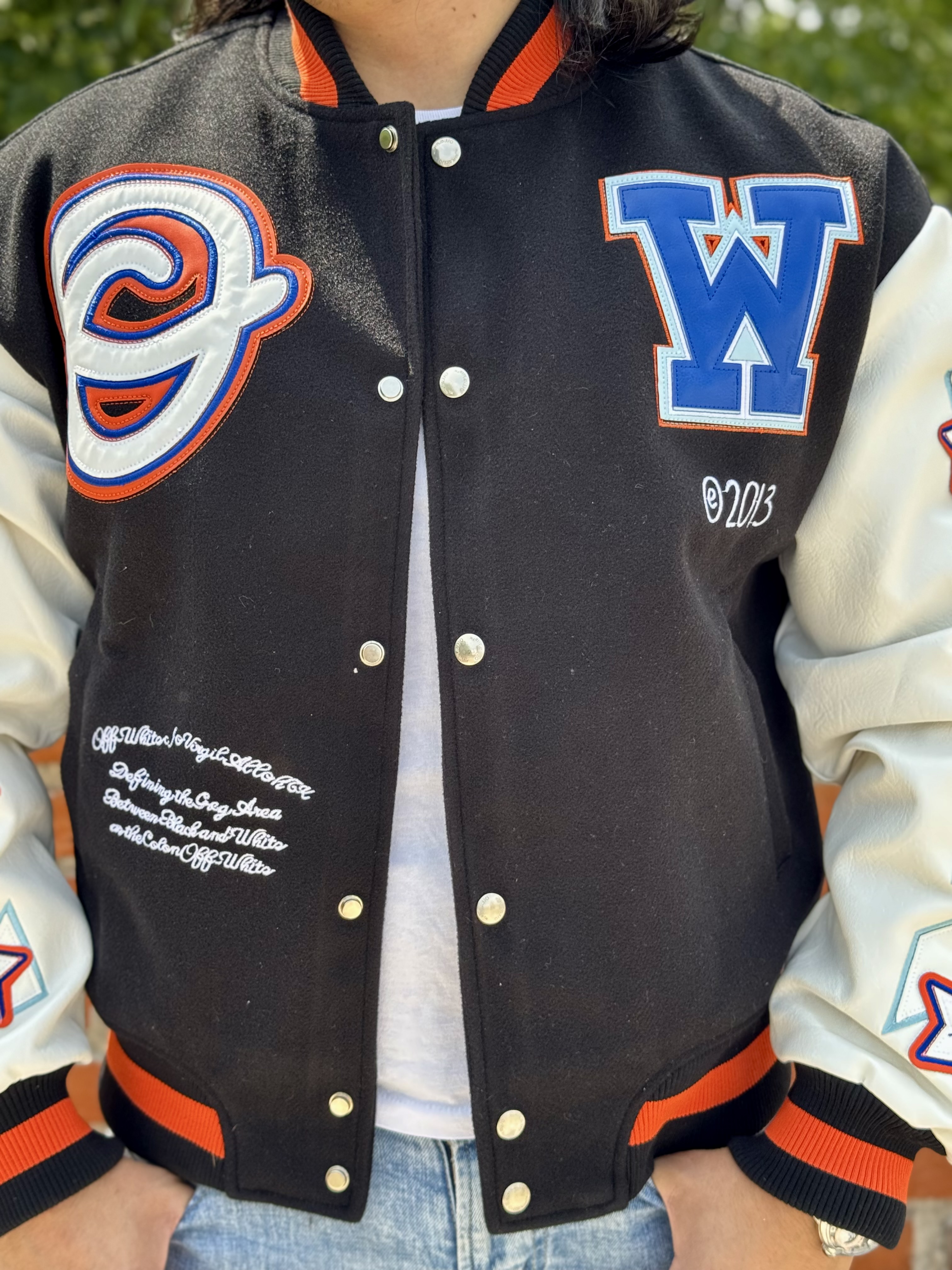 VARSITY JACKET OFF WHITE