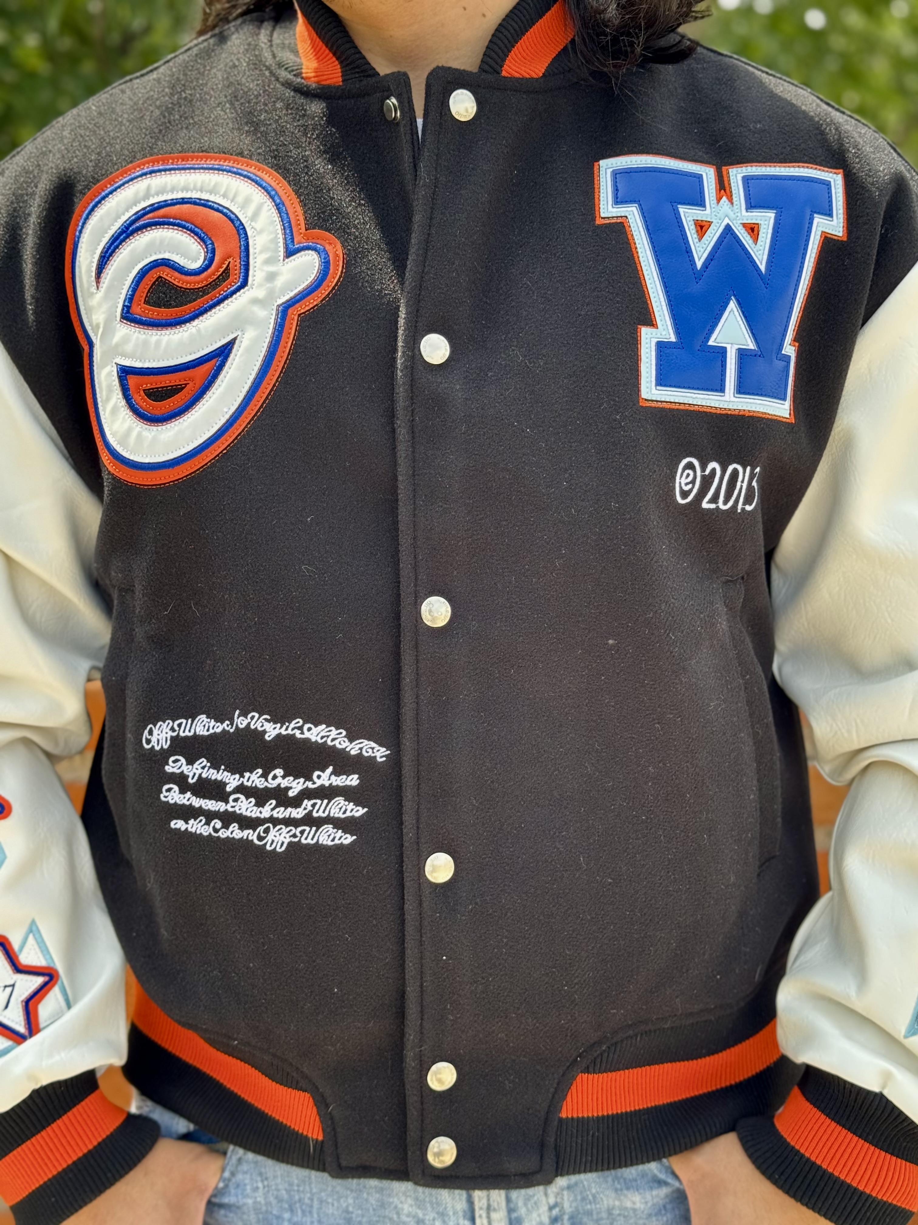 VARSITY JACKET OFF WHITE