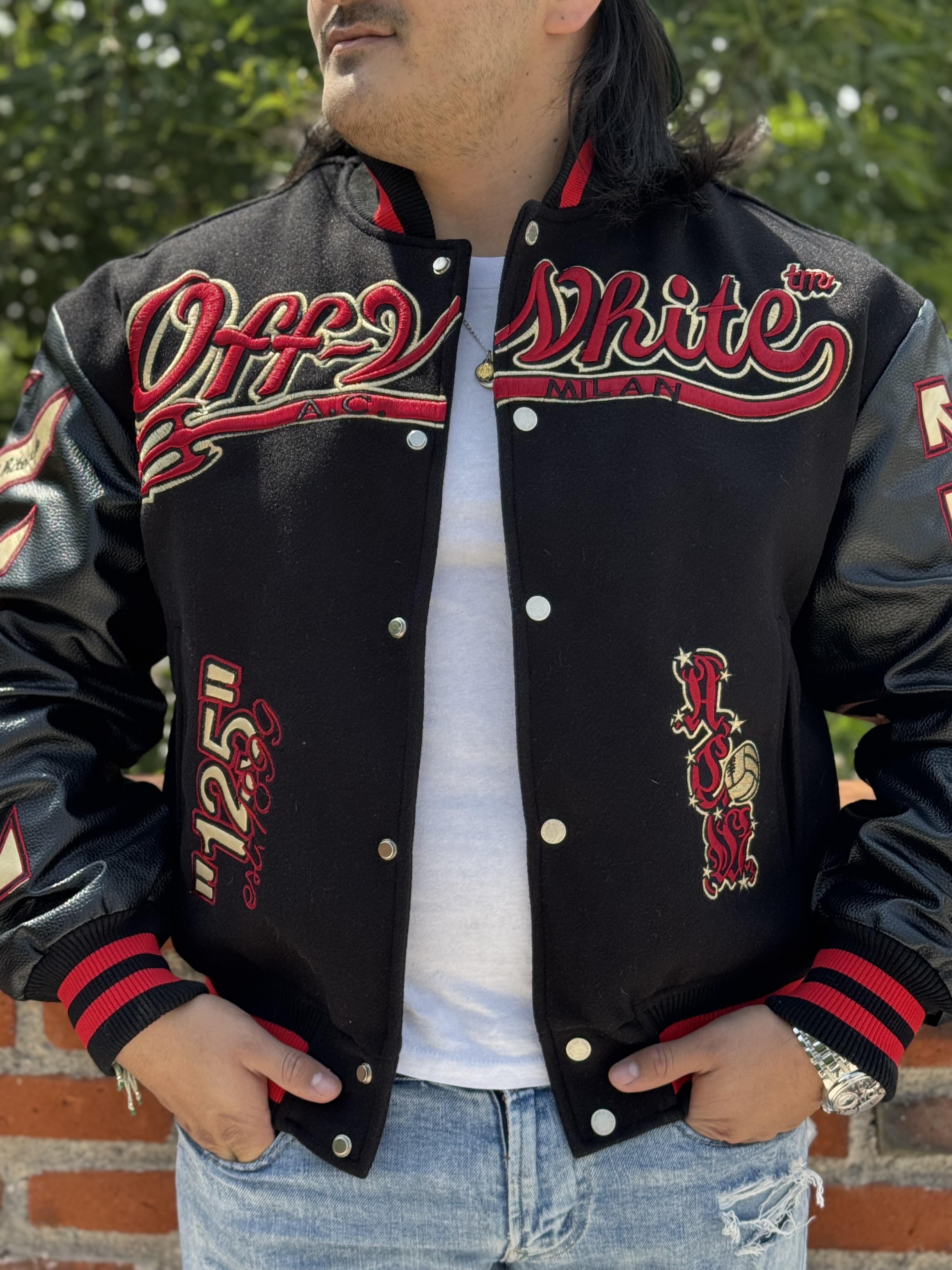 VARSITY JACKET OFF WHITE X AC MILAN