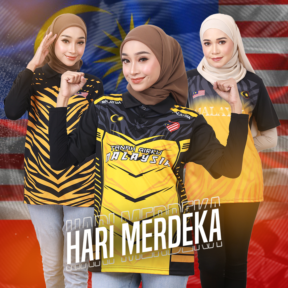 UNISEX MALAYSIA COLLAR PRINTED GRAPHIC JERSEY A [T5135]