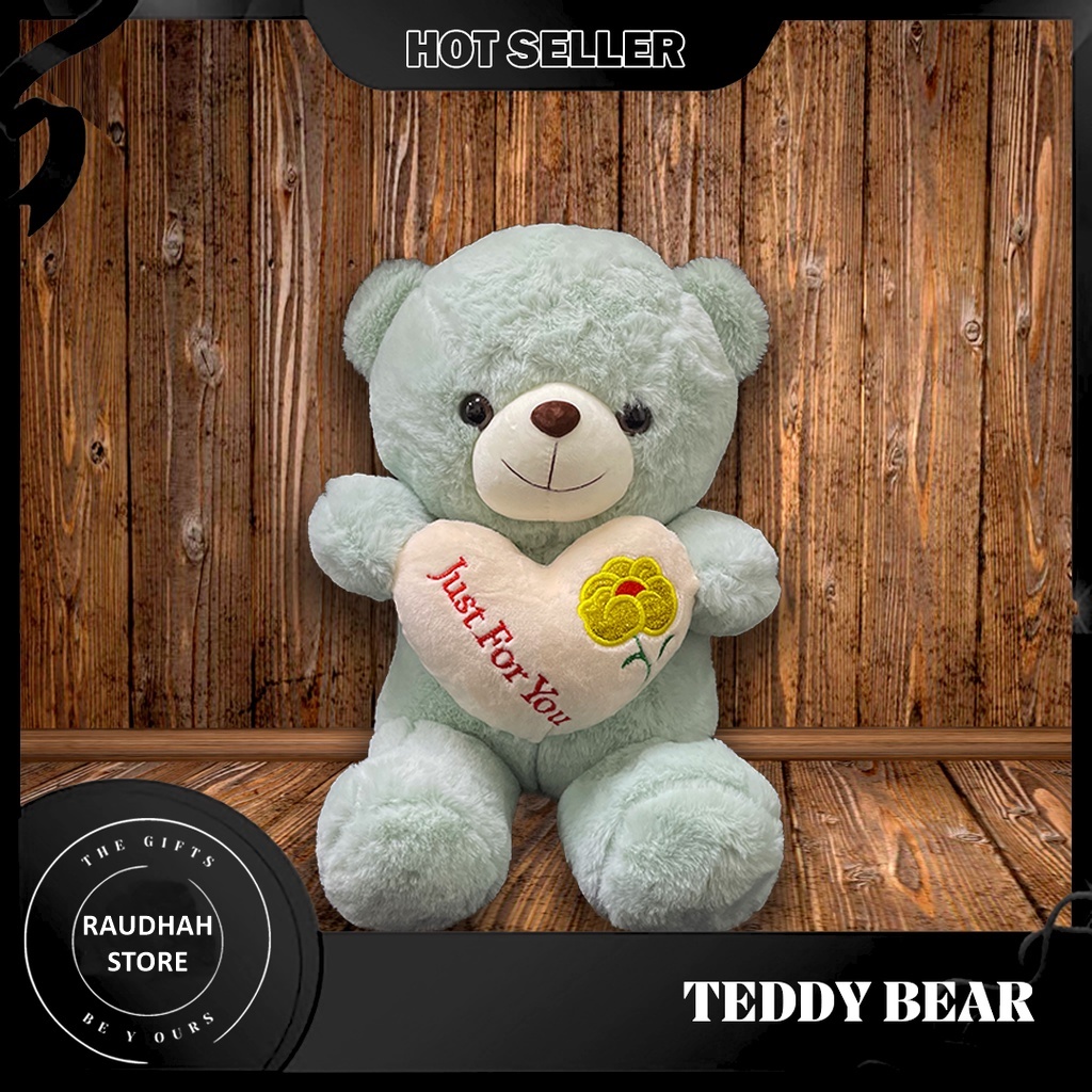 Cute Bear birthday Present Teddy Bear Tiffany Blue Love Pillow With Just For You