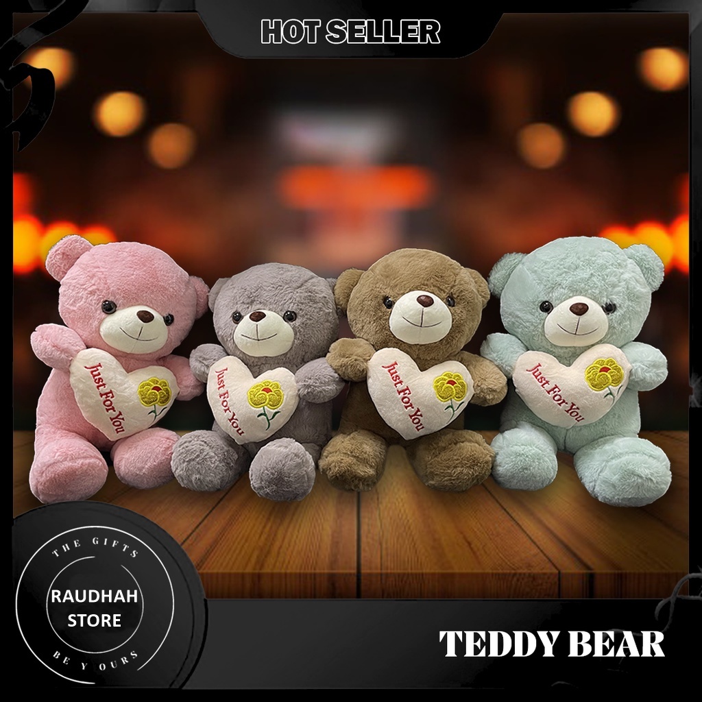 Cute Bear birthday Present Teddy Bear Brown Love Pillow With Just For You