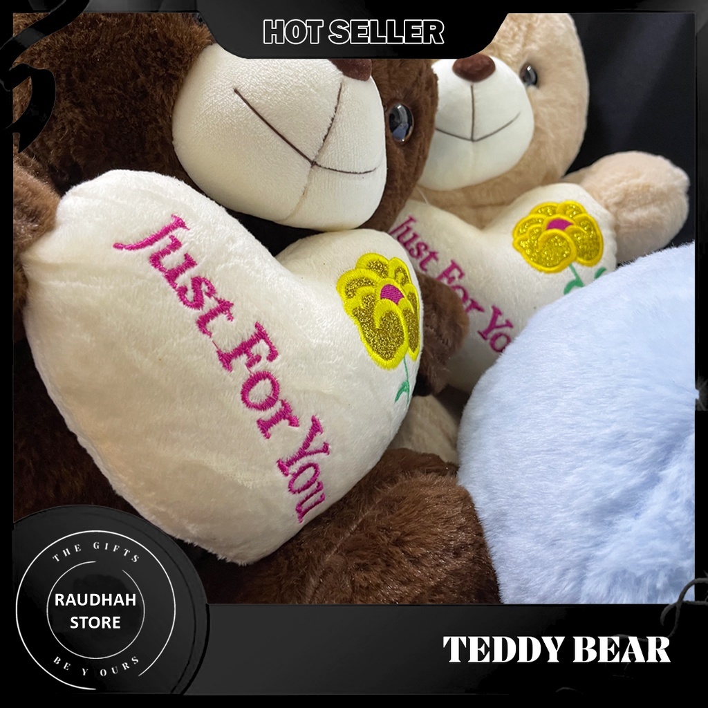 Cute Bear birthday Present Teddy Bear Tiffany Blue Love Pillow With Just For You