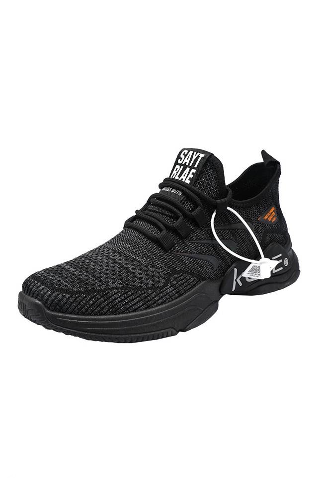 Men SAYTRLAE Kenz Flying Knit Sneakers Black [SH33520]