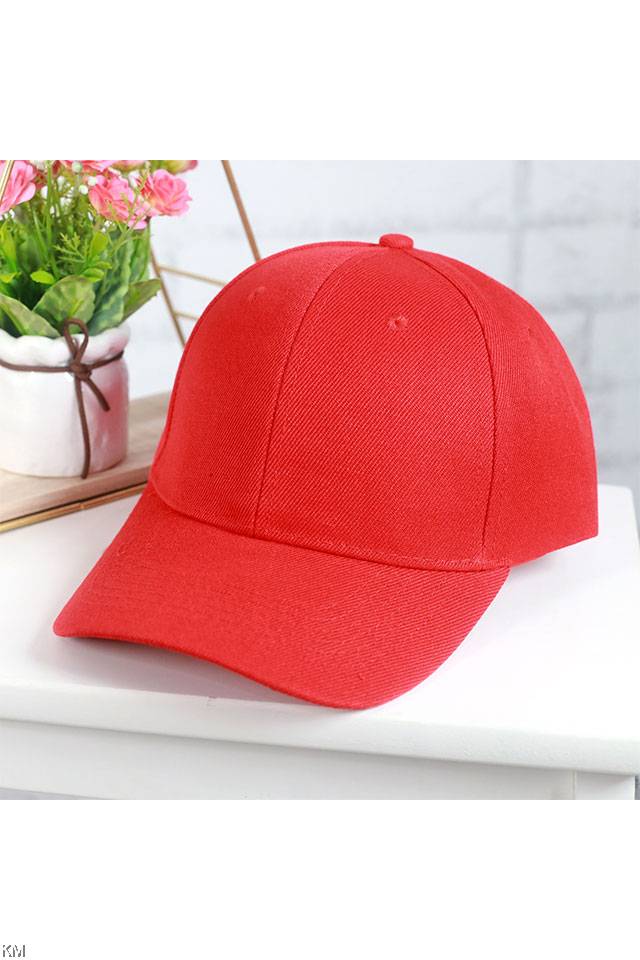 Unisex Men Womean Adult Bold Red Baseball Cap [M1797]