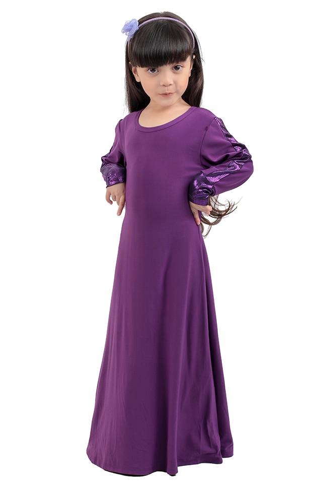 Kids Luxe Jubah Muslimah Purple [M8345]