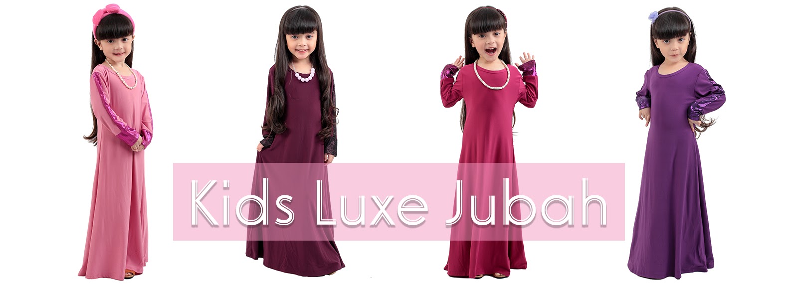 Kids Luxe Jubah Muslimah Maroon [M8345]
