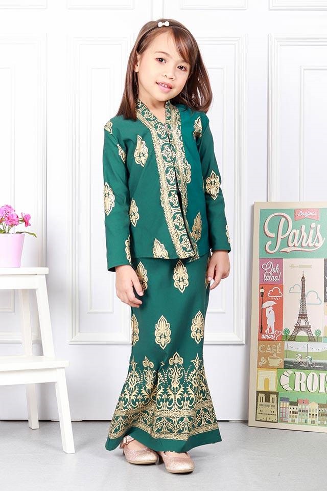 Afrin Kids Songket Modern Kebaya Set Navy Blue [K19913]