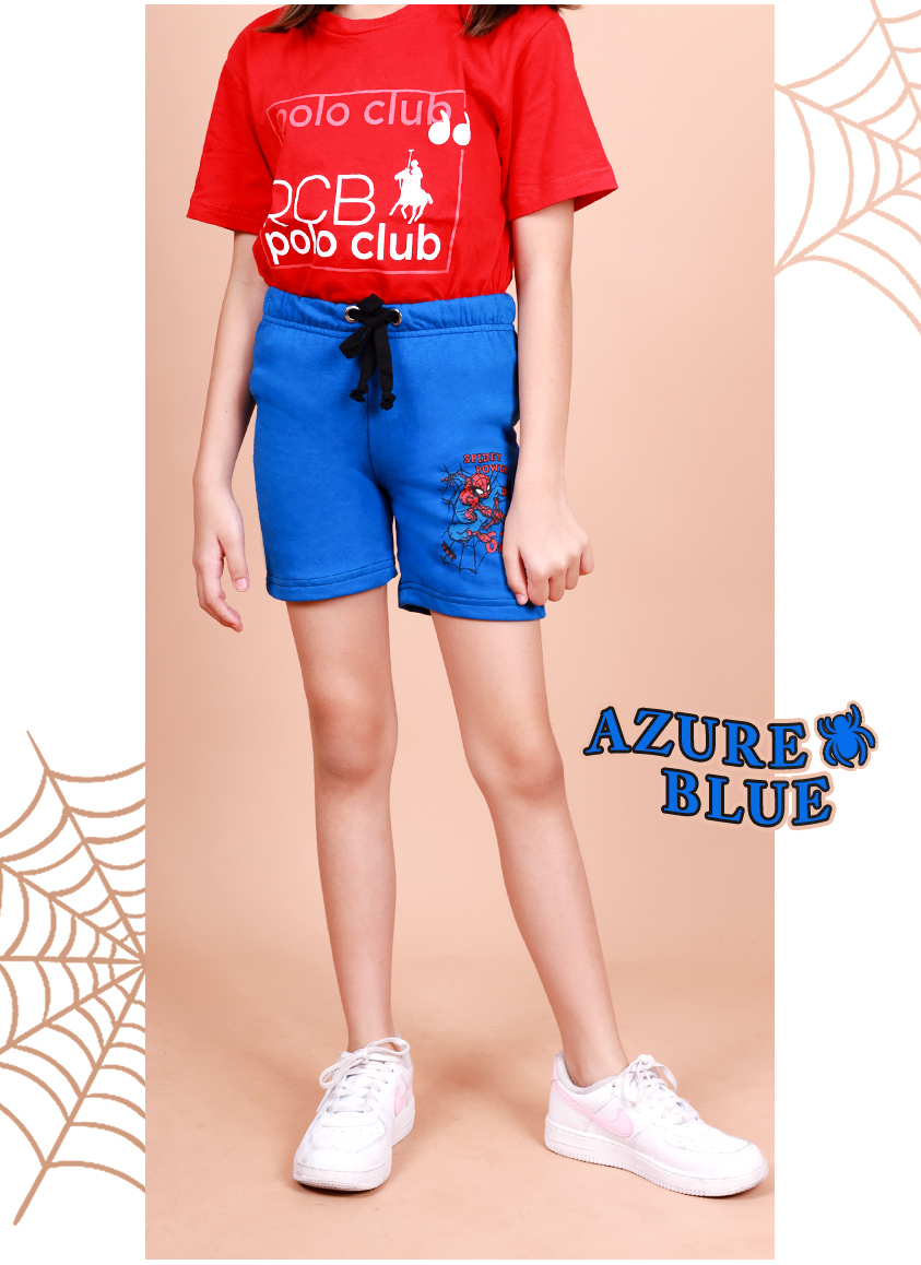 Kids Unisex Spider Man Spidey Power Shorts Pants Mid Grey - [P6432]